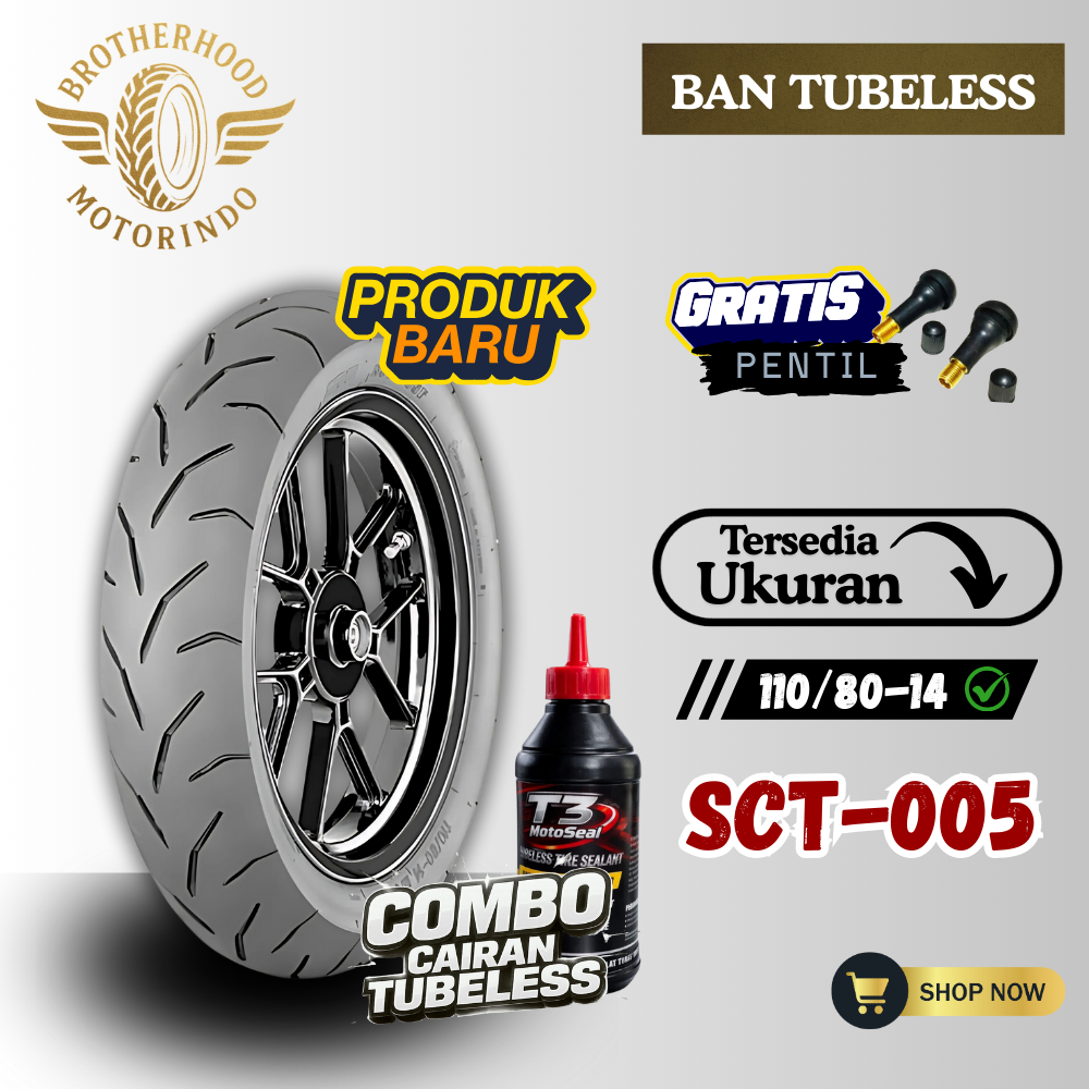 BAN IRC SCT 005 TUBELESS (110/80-14 / 110 80 14 BAN RING 14 / BAN IRC / BAN TUBBLES RING 14 / BAN MO