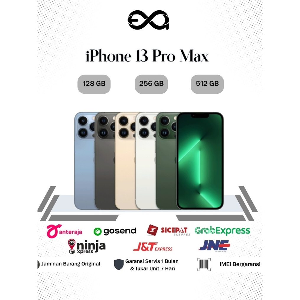 Apple iPhone 13 Pro Max 128GB 256GB 512GB 1TB Second Original Mulus