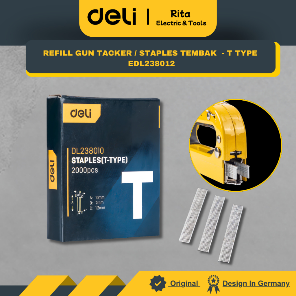 DELI Refill Staples Tembak Hekter / Gun Tacker Tipe T  - EDL238010