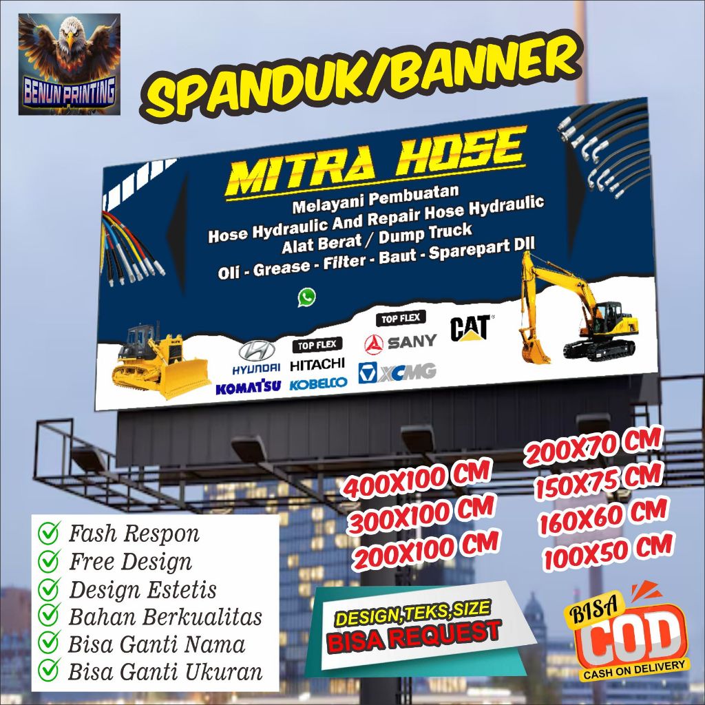 Banner Spanduk Mitra House Custom 250X100 Cm