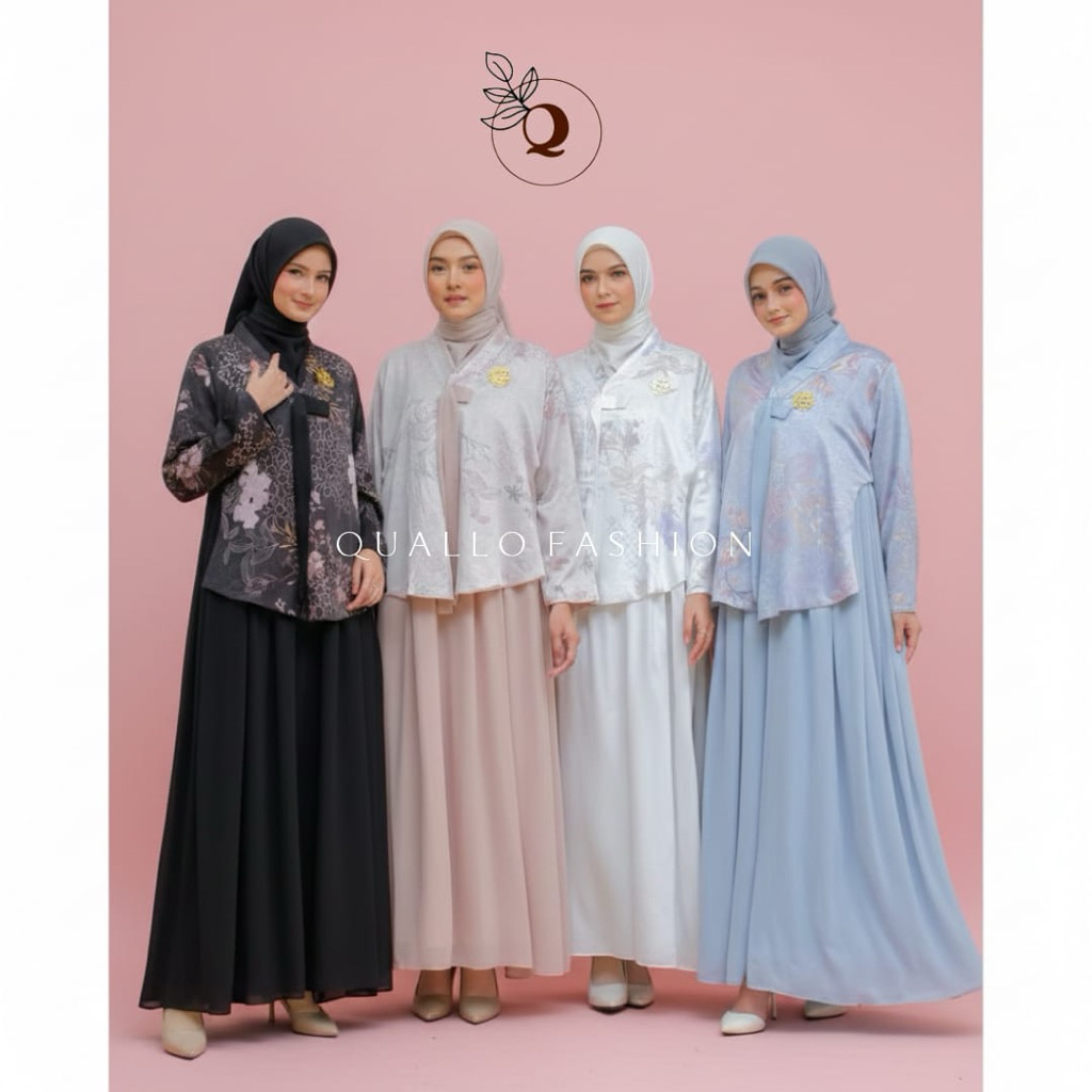 Quallo | Sonmi Dress Hanbok Korea Premium Original - Gamis Modern Elegan Cantik Kekinian 2026