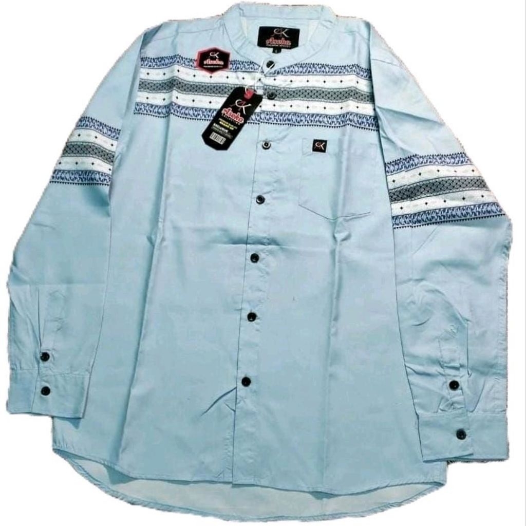 kemeja Koko motif garis