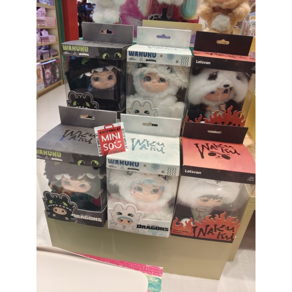 MINISO WAKUKU Plush Pendant (TOOTHLESS / LIGHT FURY / PANDADA)