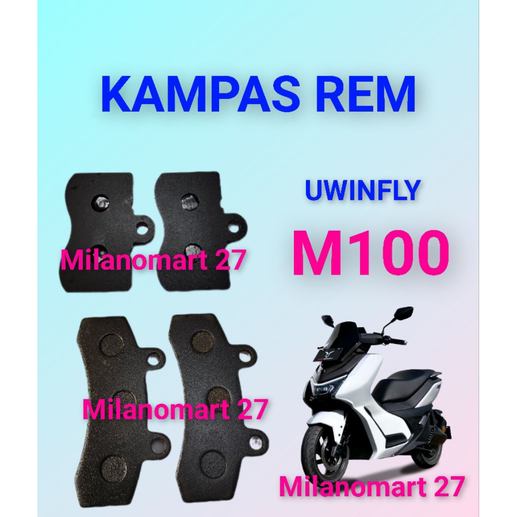kampas rem motor  listrik uwinfly M100 kampas rem sepeda listrik uwinfly m 100