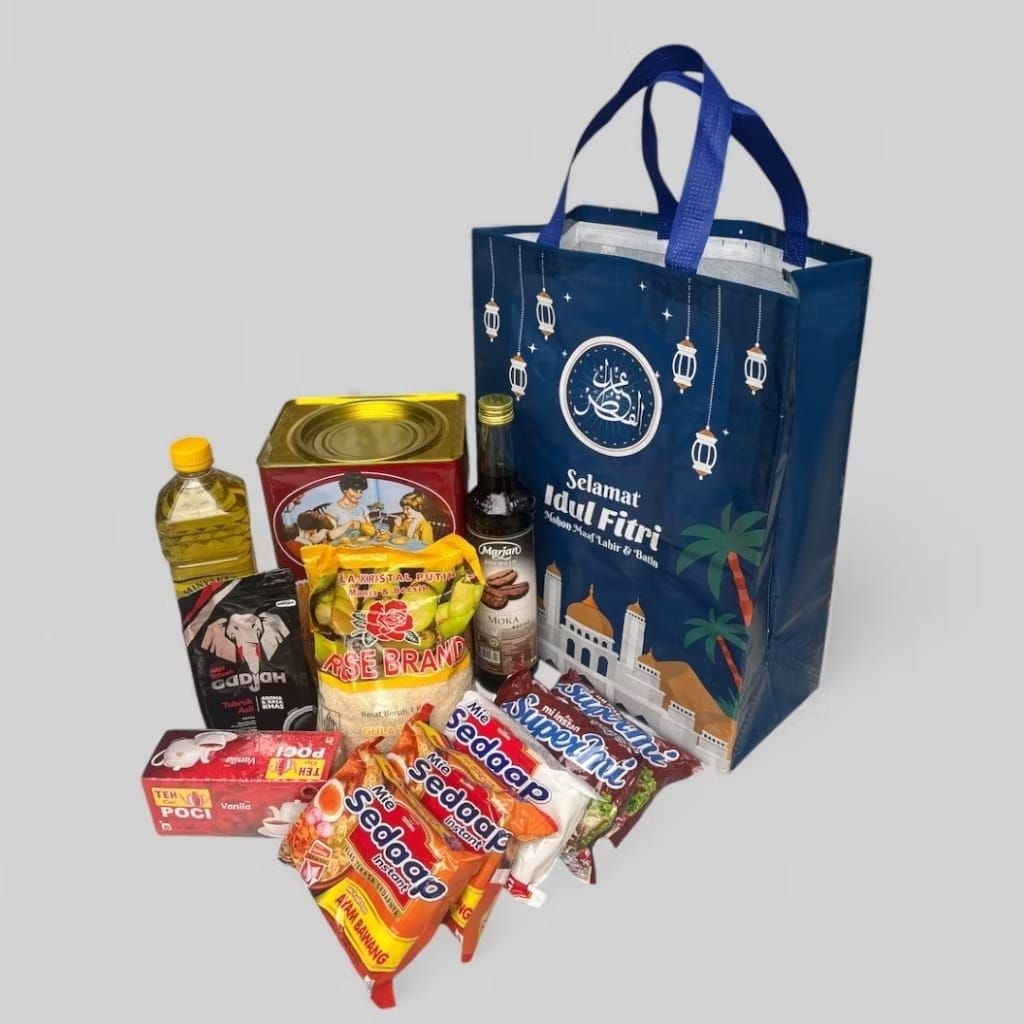 (SATUAN) TAS PARSEL LEBARAN/GOODIE BAG LAMINASI JUMBO
