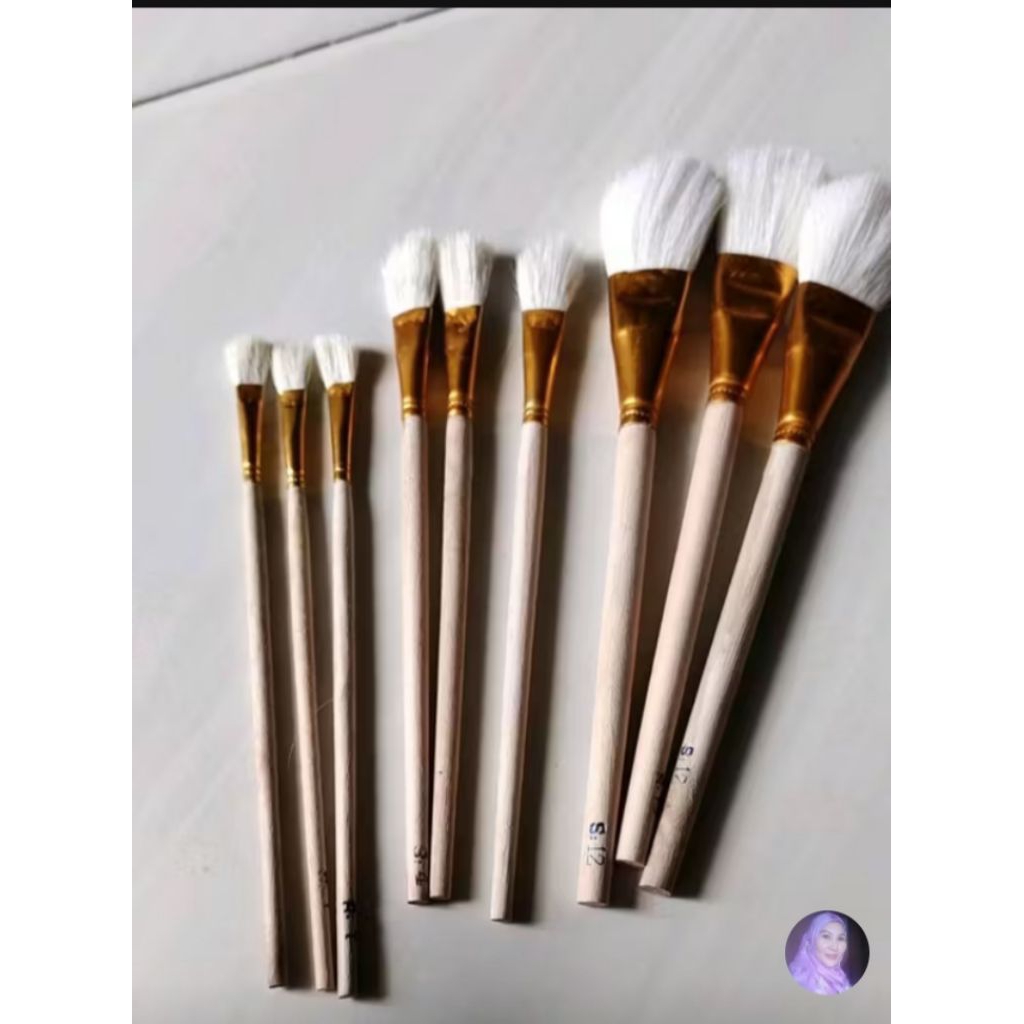 Kuas Kue Premium RRT / Kuas Nastar Kuning Telur Mentega Bulu Domba Halus Import