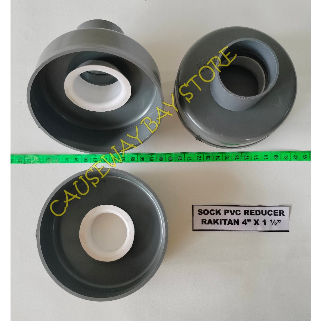SOCK REDUCER 4 X 1.5 INCH PVC RAKITAN