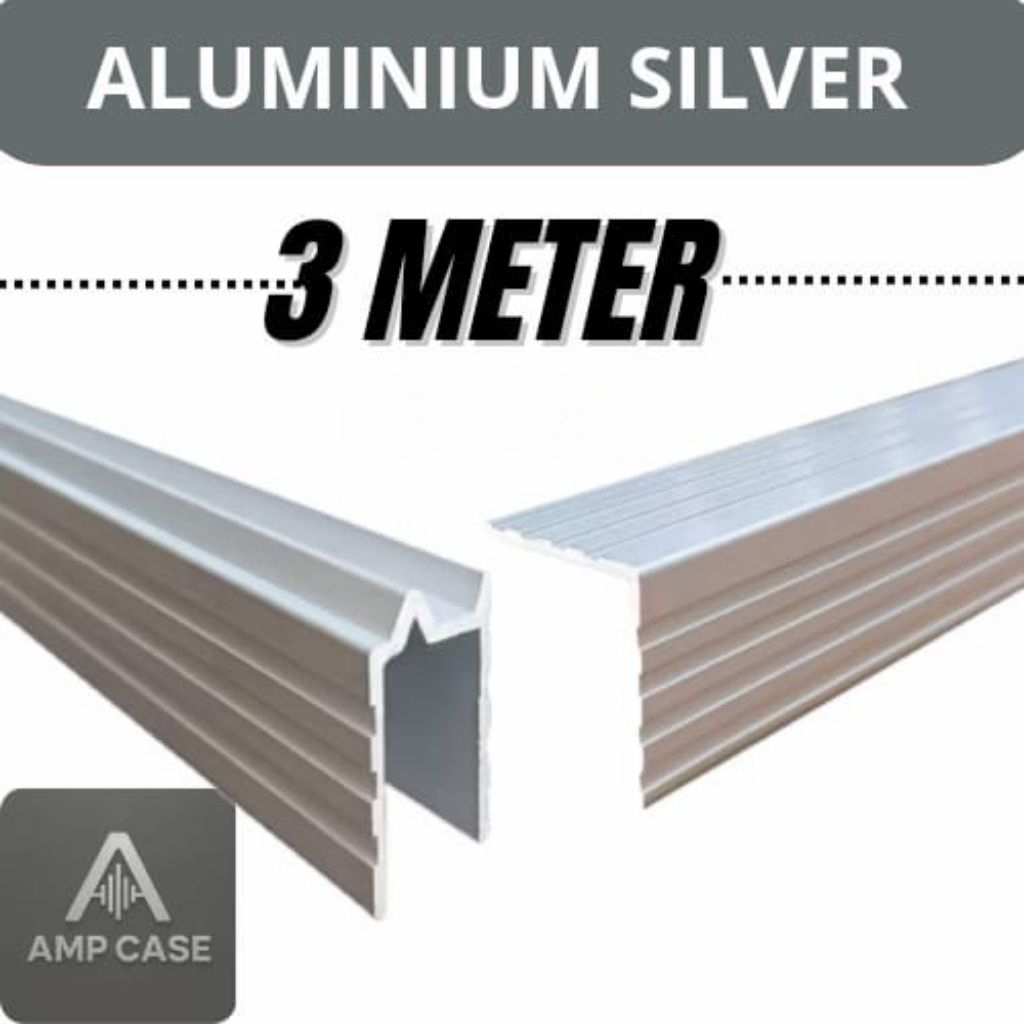 Lis Alumunium Hardcase Silver | Tipe L & U | Ukuran 3 Meter |