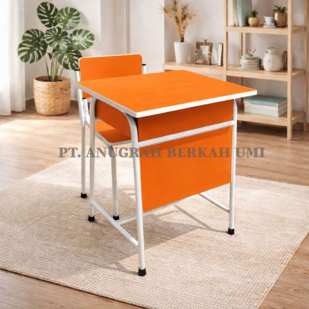 Meja Sekolah Besi Kursi Siswa Meja Belajar Multiplek HPL