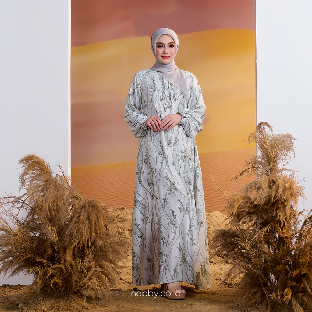 Gamis Wanita A-Line Bahan Satin Silk Lembut untuk Kondangan dan Pesta
