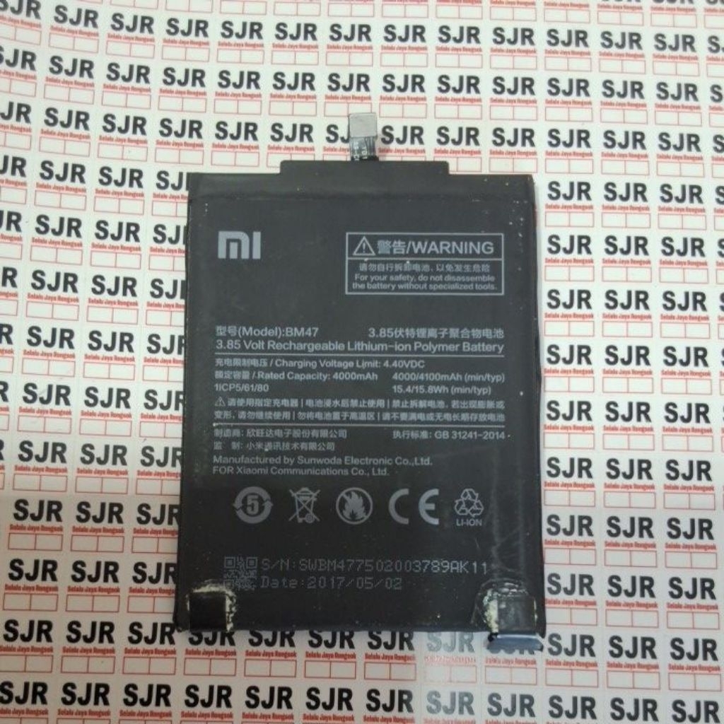 Baterai Redmi 4x (BM47) copotan ori