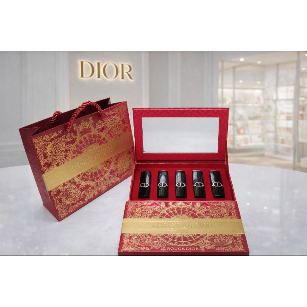 NEW set lipstik rouge dior christian dior / hampers imlek christian dior / hampers birthday christia