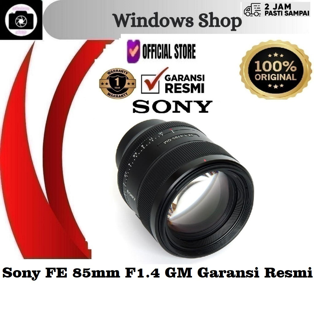 Sony FE 85mm F1.4 GM Lens Sony 85mm f/1.4 GM Garansi Resmi