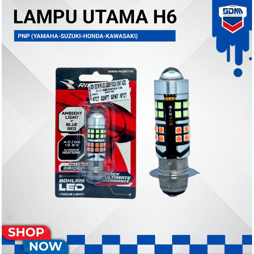 LAMPU H6 LASER LS3 LASER FOCUS LED MOTOR H6 LASER 2 WARNA | LED H6 LASER MOTOR UNIVERSAL