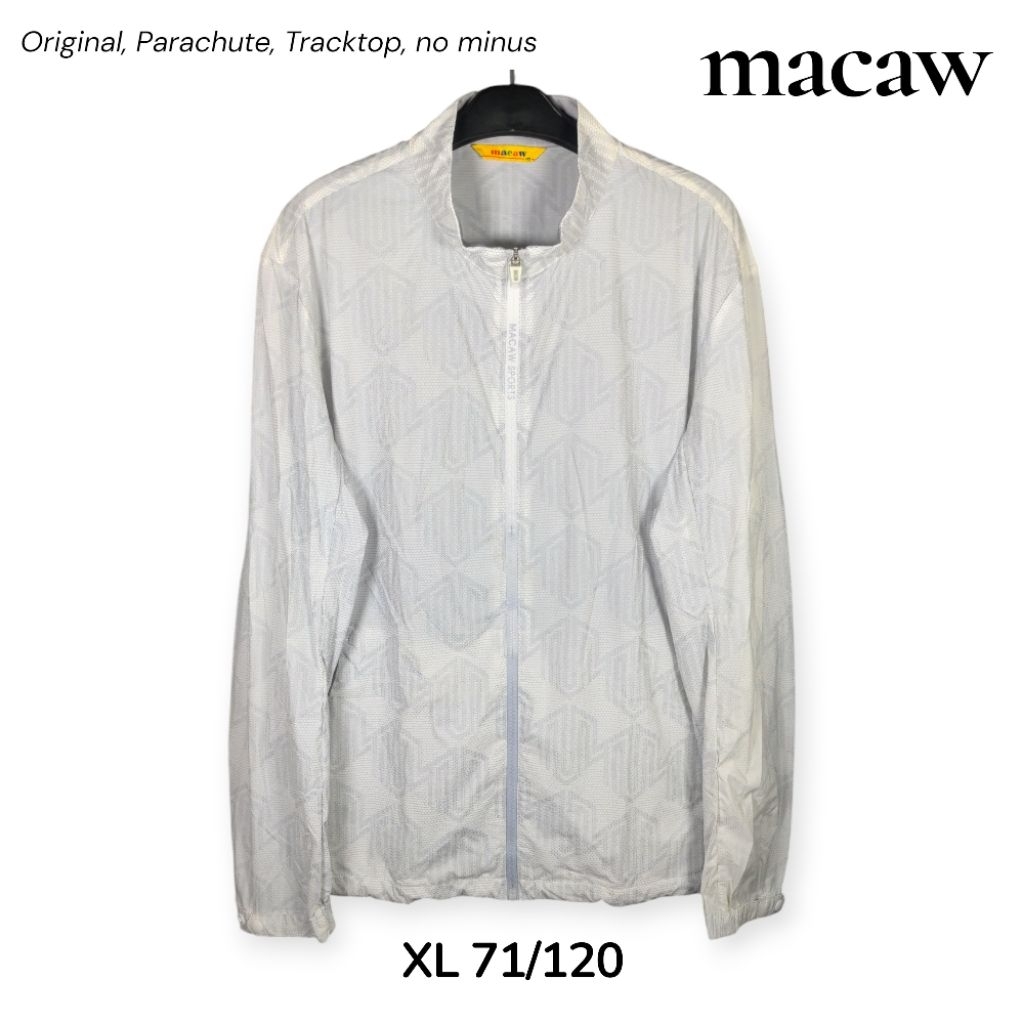 Macaw Parachute Sports Jacket Original Running Tracktop Tracksuit Windbreaker Size XL