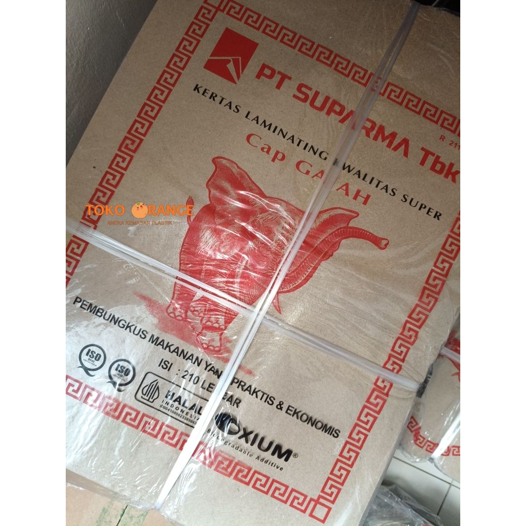 KERTAS NASI GAJAH MERAH / KERTAS NASI / KERTAS NASI COKLAT / KERTAS NASI LAMINASI