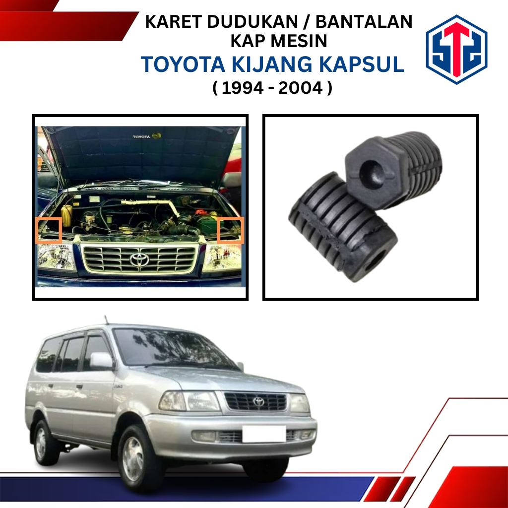 Karet Dudukan Kap Mesin Toyota Kijang Kapsul Super LGX LSX Elastis & Presisi