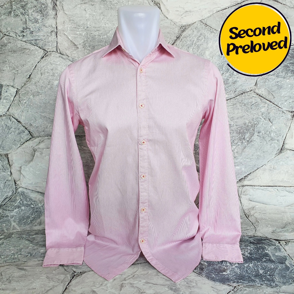 Baju Kemeja Panjang TM LEWIN - Size M / LD 52 cm - Original - Used