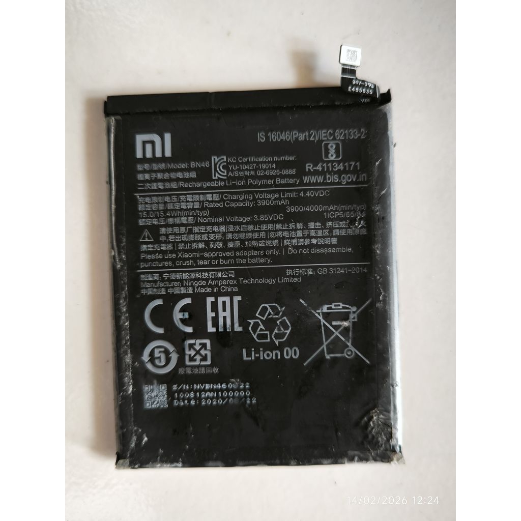 BATERAI REDMI NOTE 8 BN46 ORI COPOTAN (Garansi)