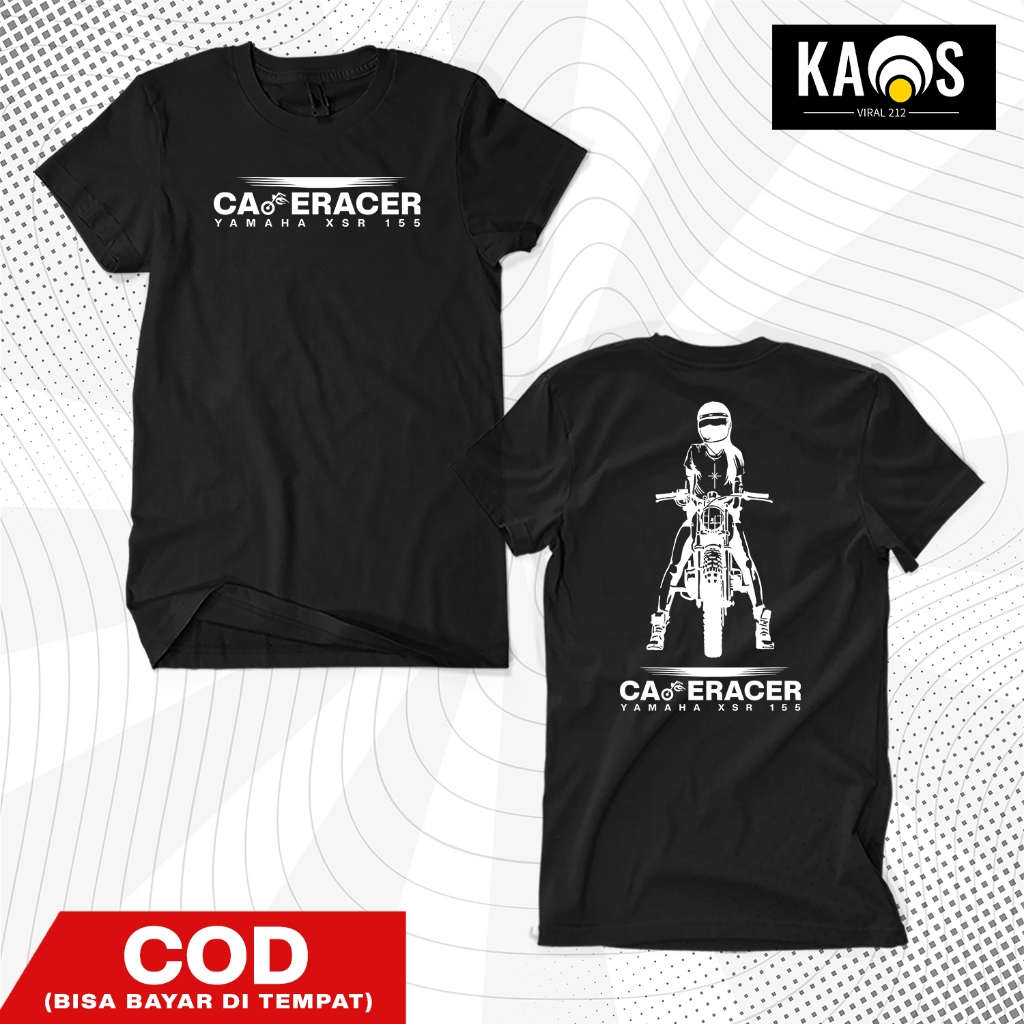 Kaos Yamaha XSR 155 Cafe Racer Lady Biker - Baju Distro Motor Custom Wanita - Cotton Combed 30s