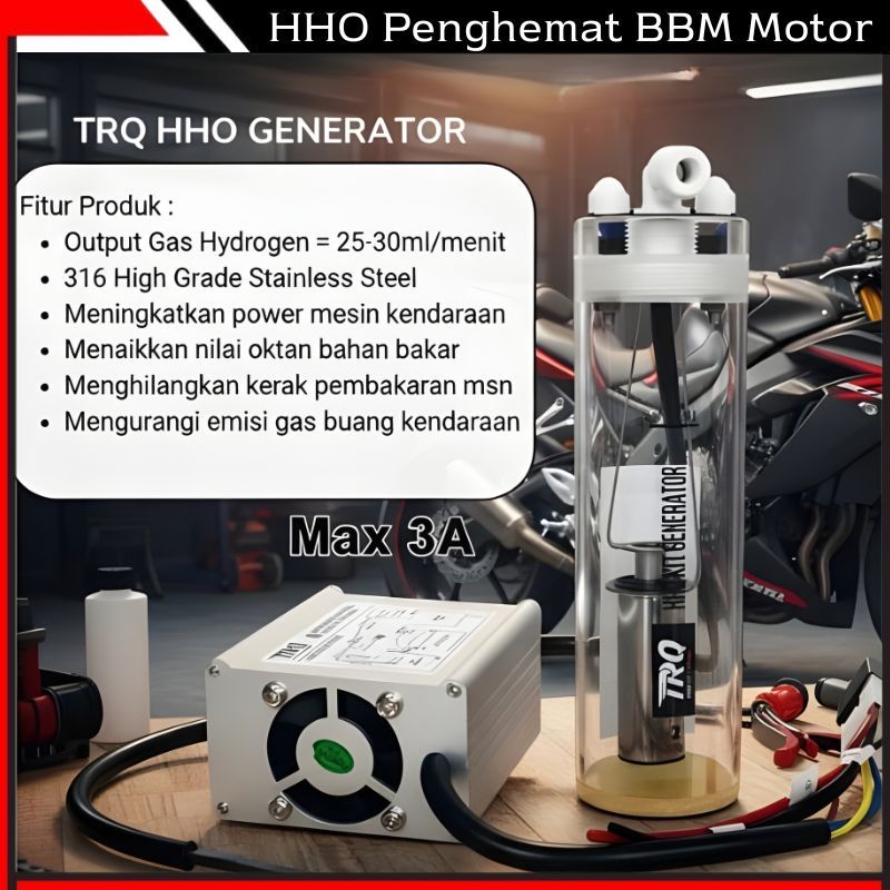 HHO Generator Penghemat Bahan Bakar Motor HHO Penghemat BBM Motor Alat Prembersih Ruang Bakar