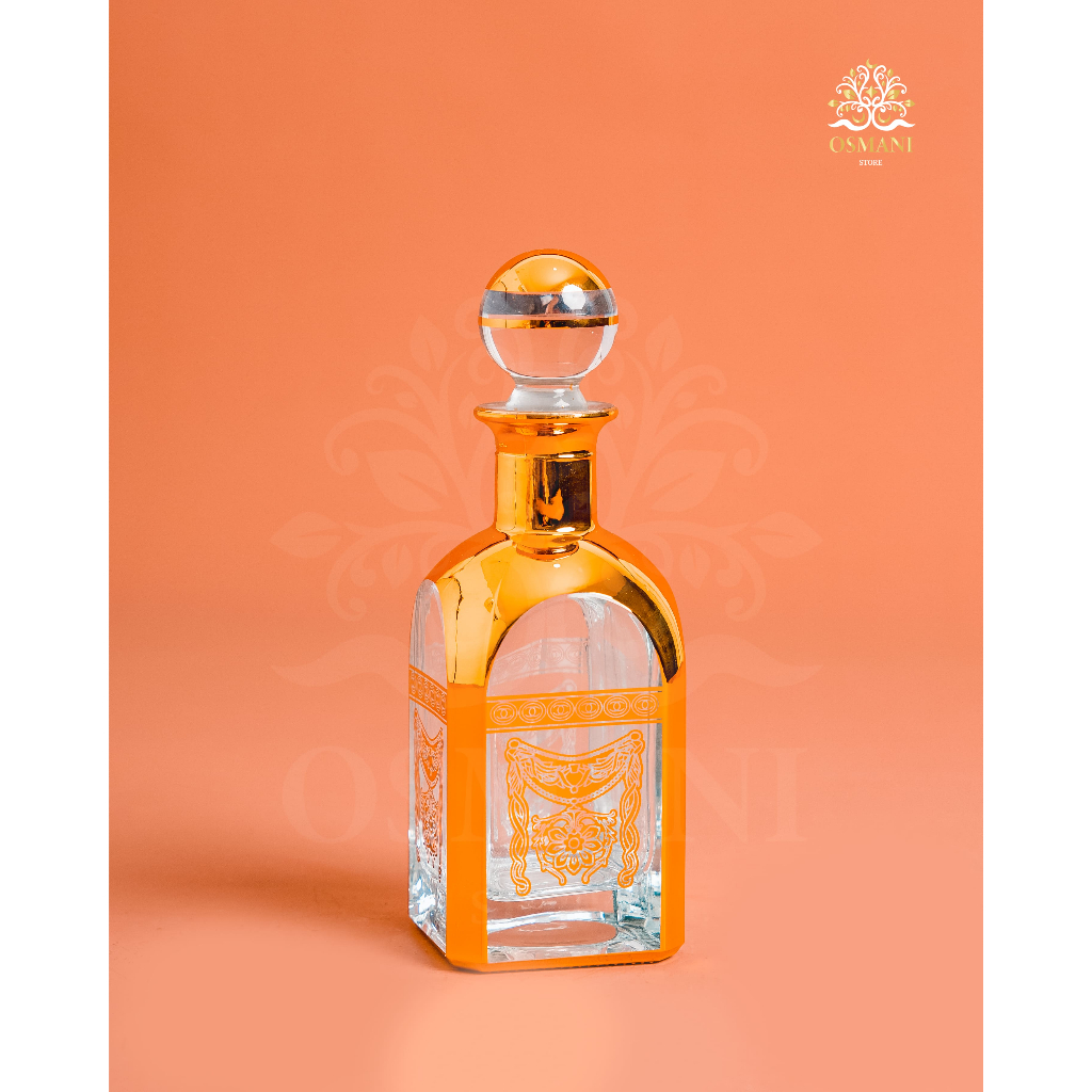 Botol Parfum The Emperor 250ml - Wadah Kaca Kristal Gold Mewah - Luxury Glass Bottle by Osmani