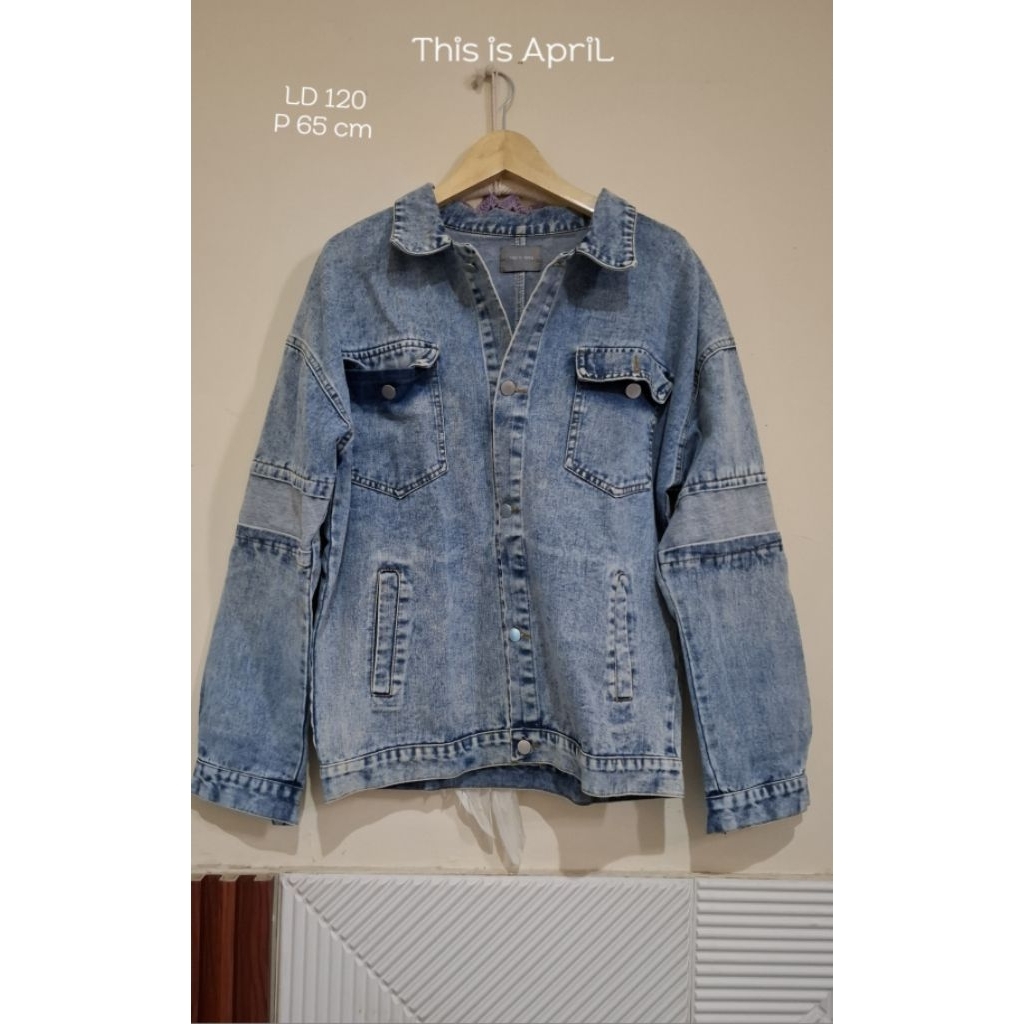 preloved this is april jacket jeans oversize