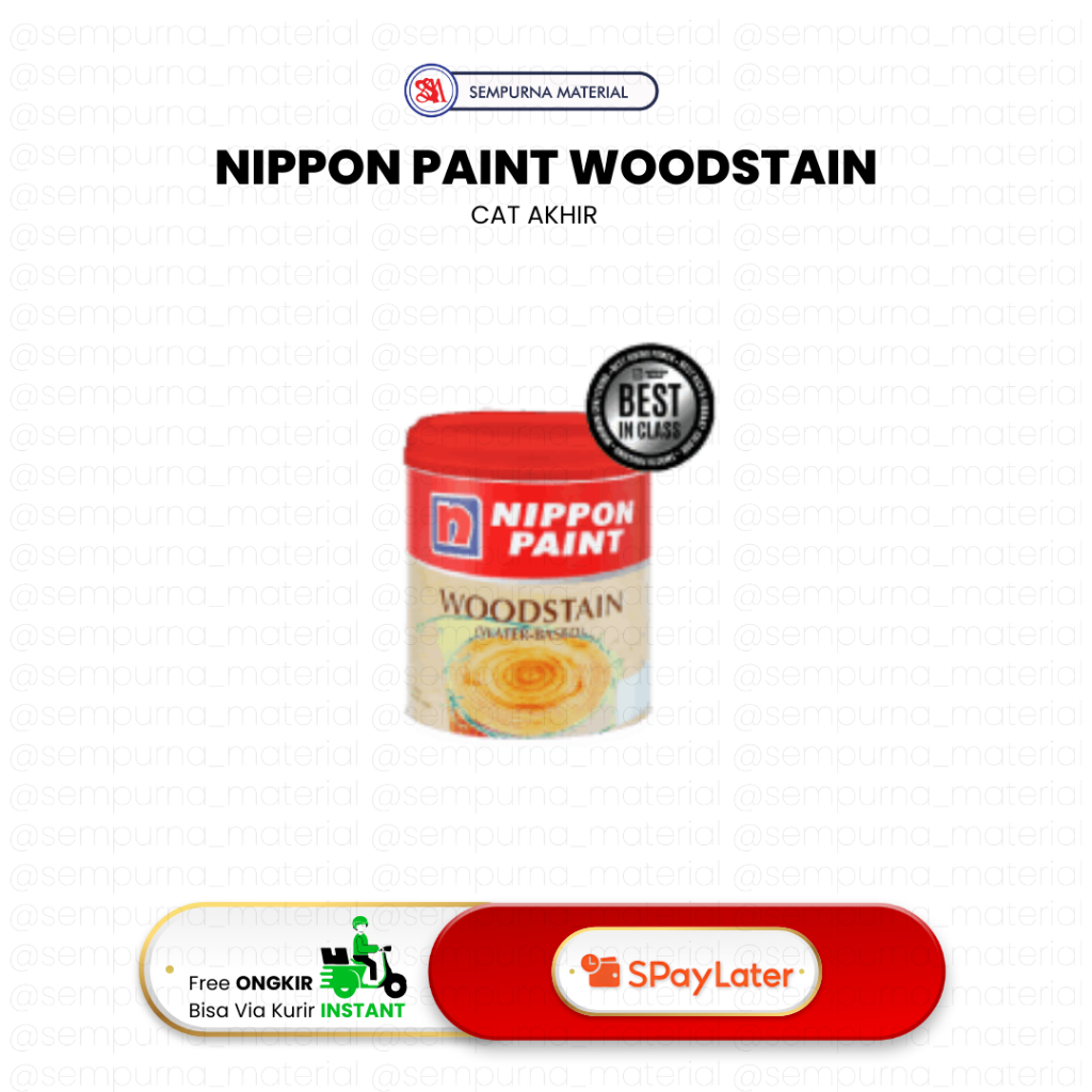 Cat Nippon Paint Wood Stain | Cat Kayu | Cat Air | Banyak Pilihan Warna | 1L
