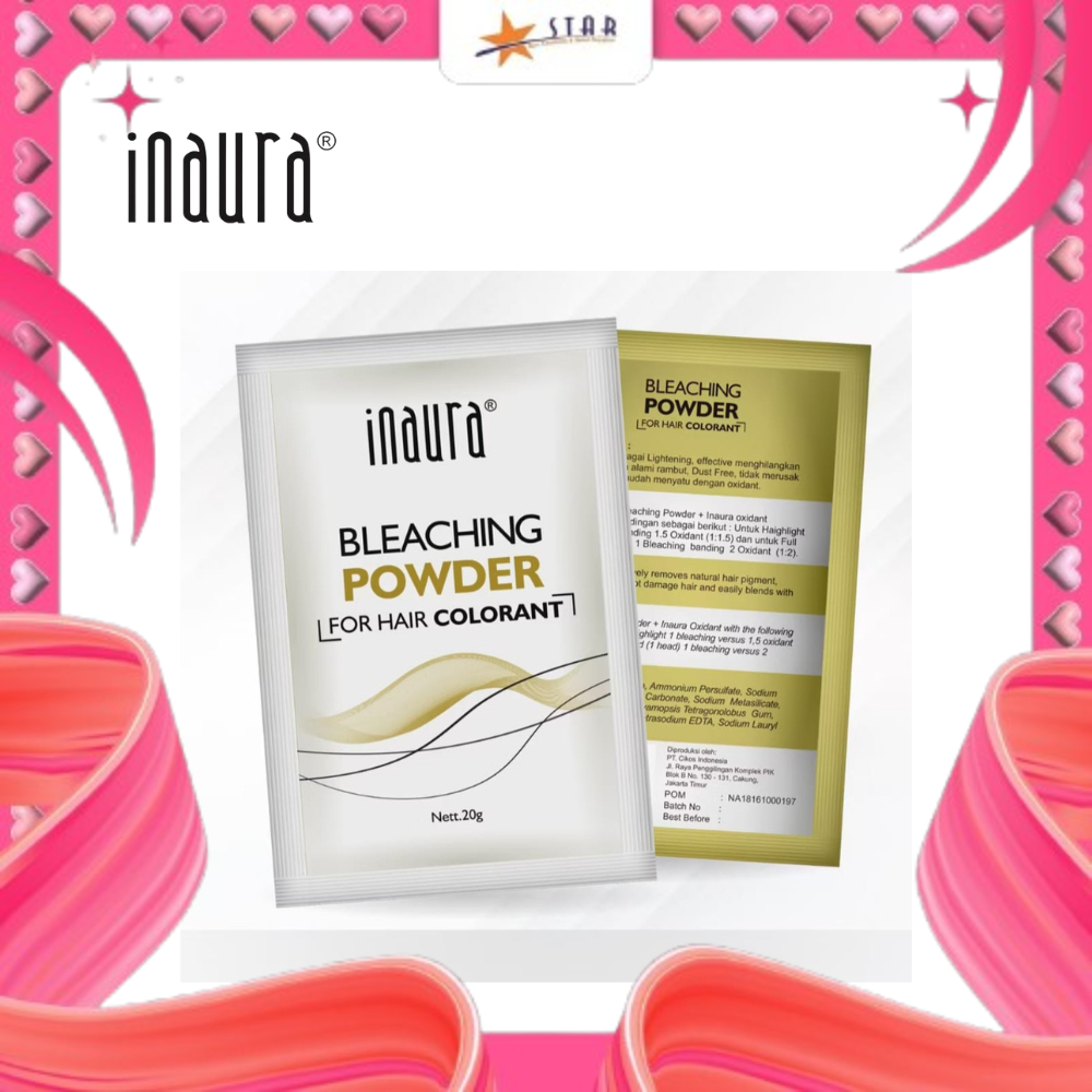 * STAR * Inaura Bleaching Powder Sachet 20Gr / Pewarna Rambut