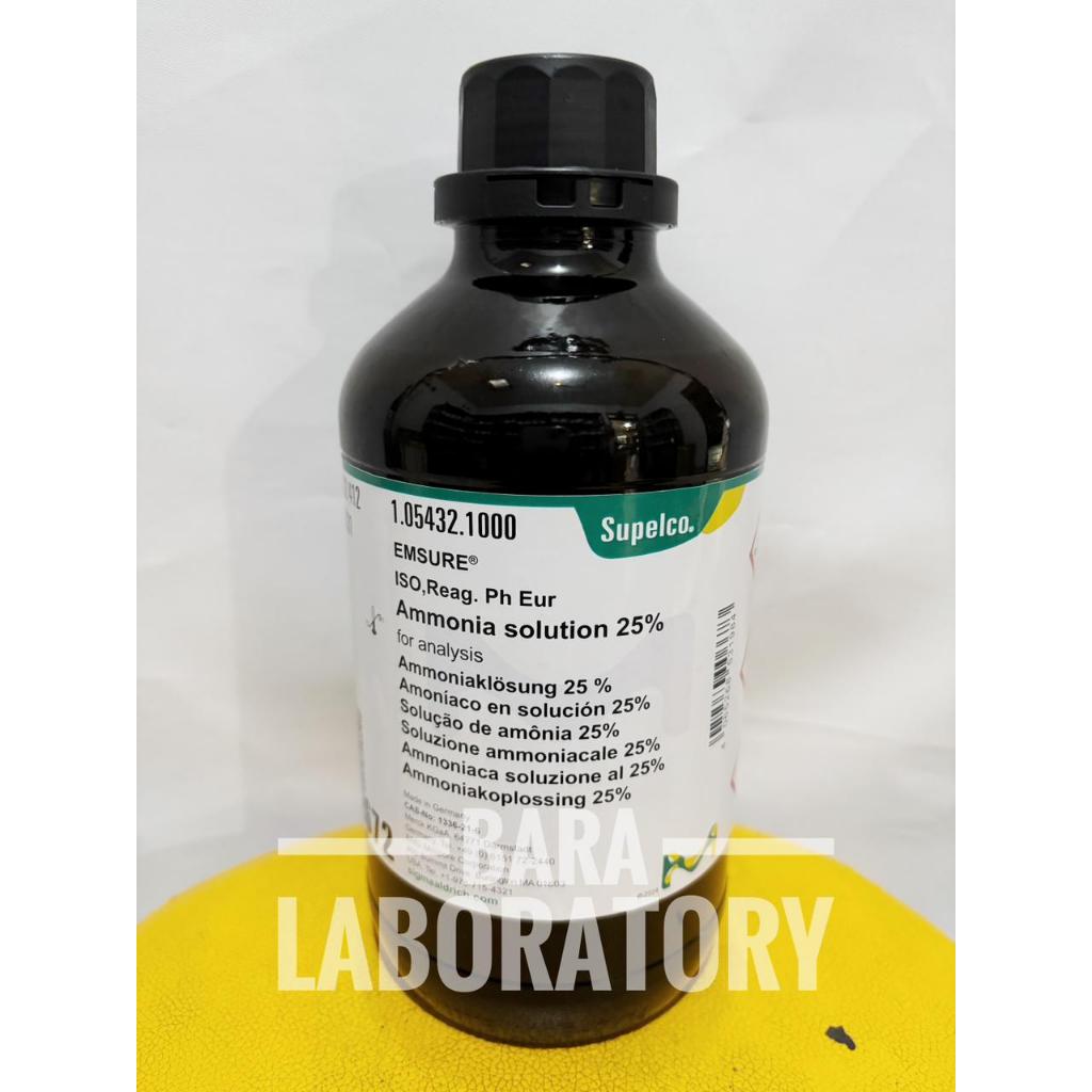 Ammonia Solution 25% / NH4OH / Larutan Amonia Pro Analis MERCK 105432 1L