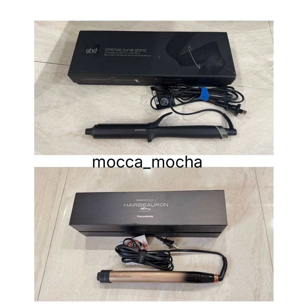 preloved curler hairbeauron flat 4D / new ghd chronos curve grand 32mm