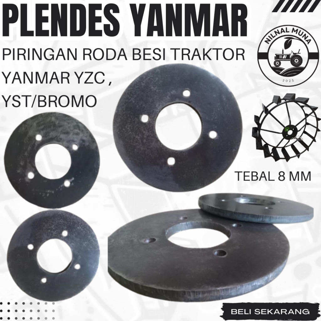 Plendes / piringan roda besi Traktor YANMAR YZC, YST/BROMO