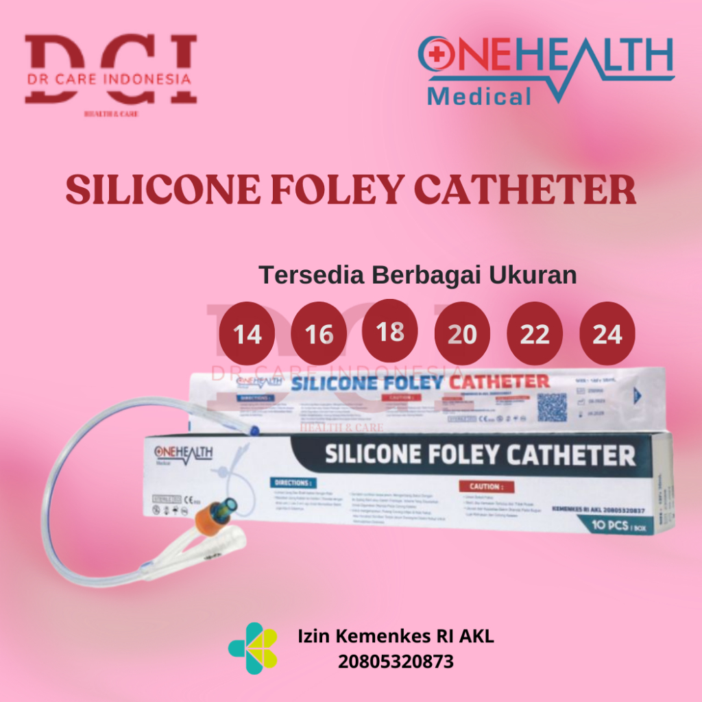 Foley Catheter Silicone 2 Way Onehealth 1 Pcs / Silicone Foley Catheter