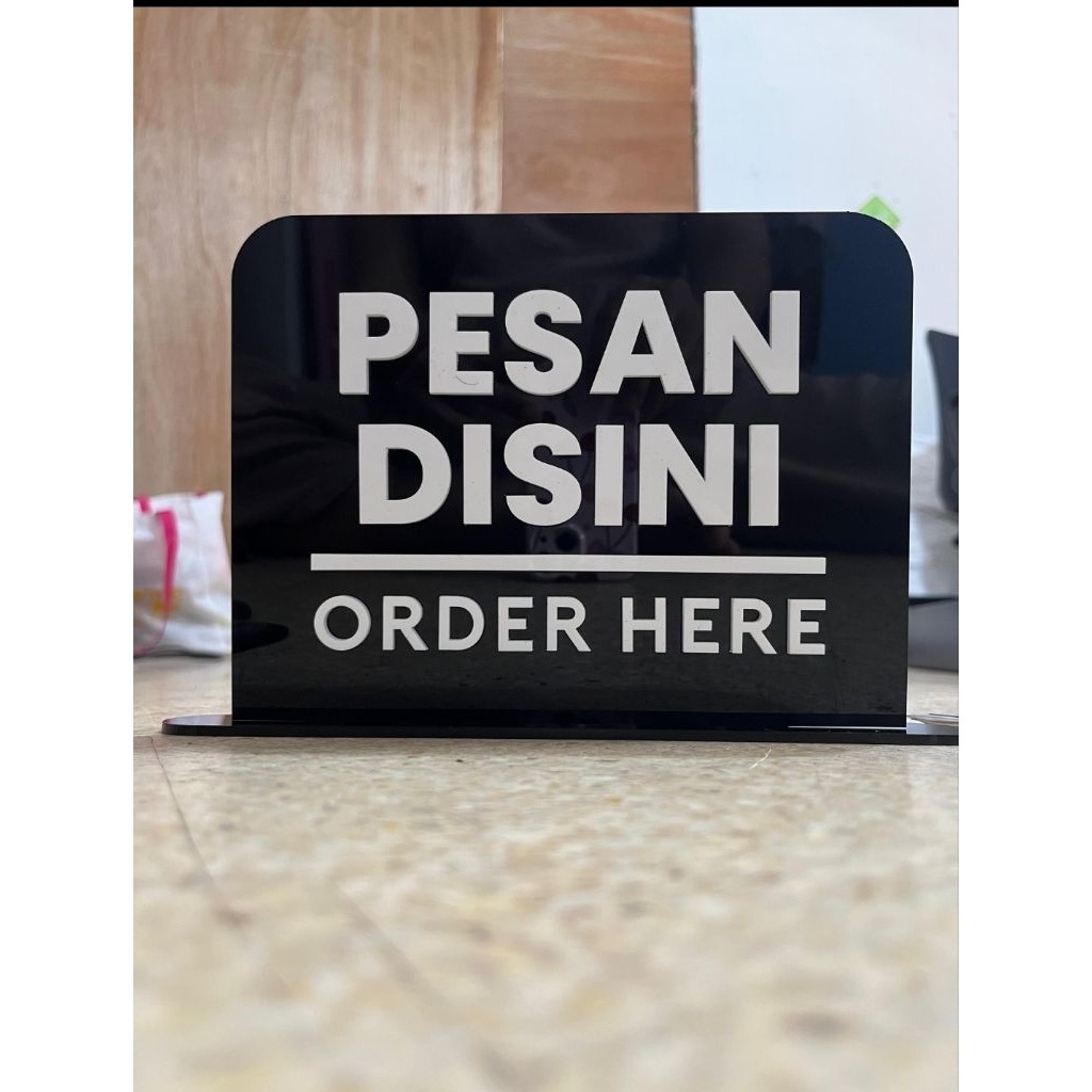 pesan dan bayar disini / Sign order here akrilik