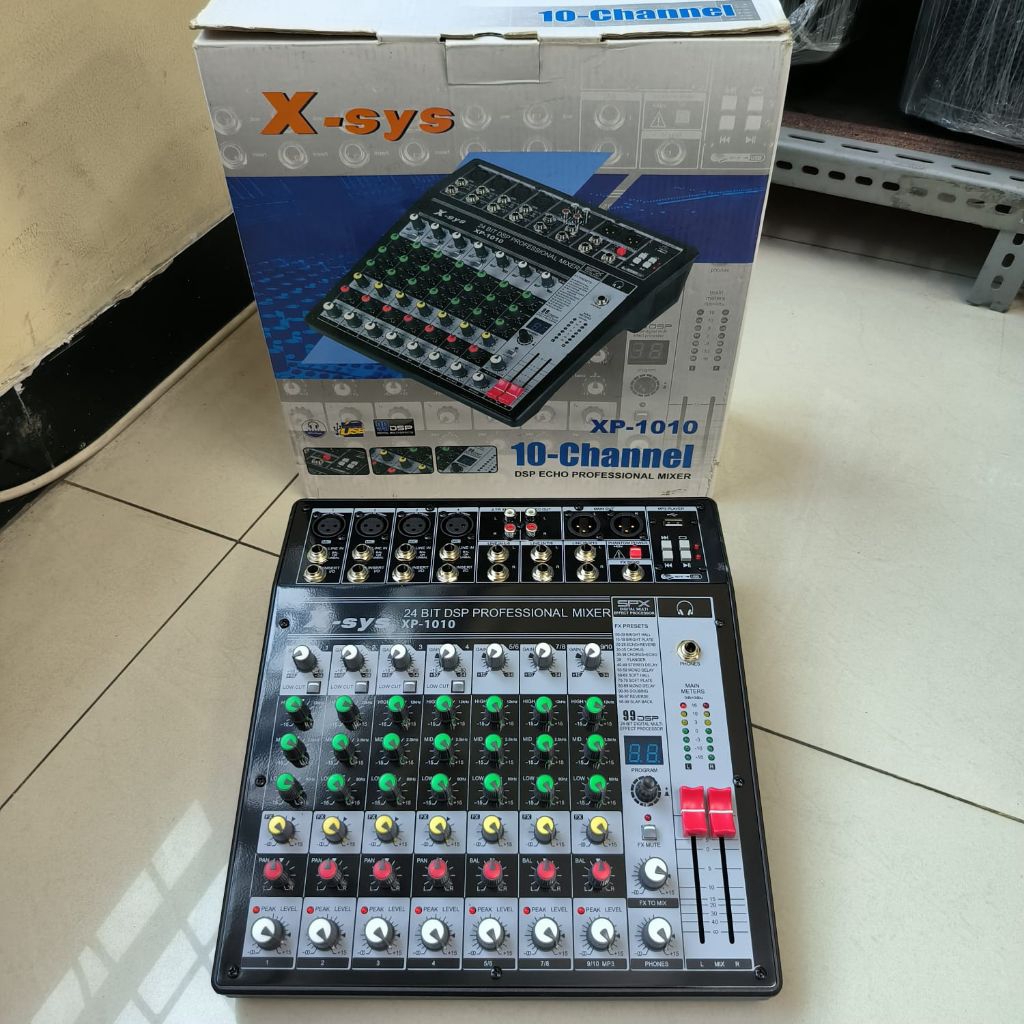 MIXER AUDIO XSYS XP-1010 8 CHANNEL ORIGINAL PROFESIONAL AUDIO