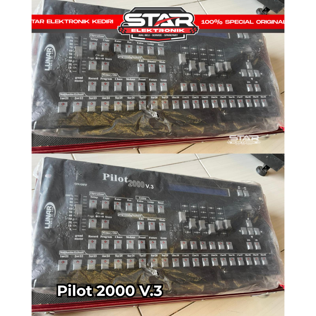 Star Elektronik Mixer Pilot 2000 V3 dengan 512 Saluran DMX dan 6 Fader Multifungsi untuk Kontrol Lam