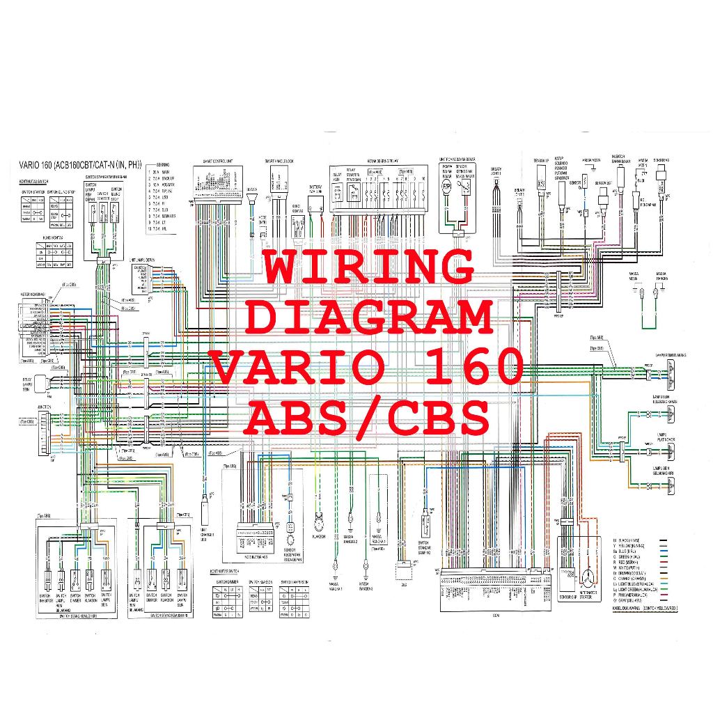 Diagram Kabel kelistrikan HONDA VARIO 160 ABS