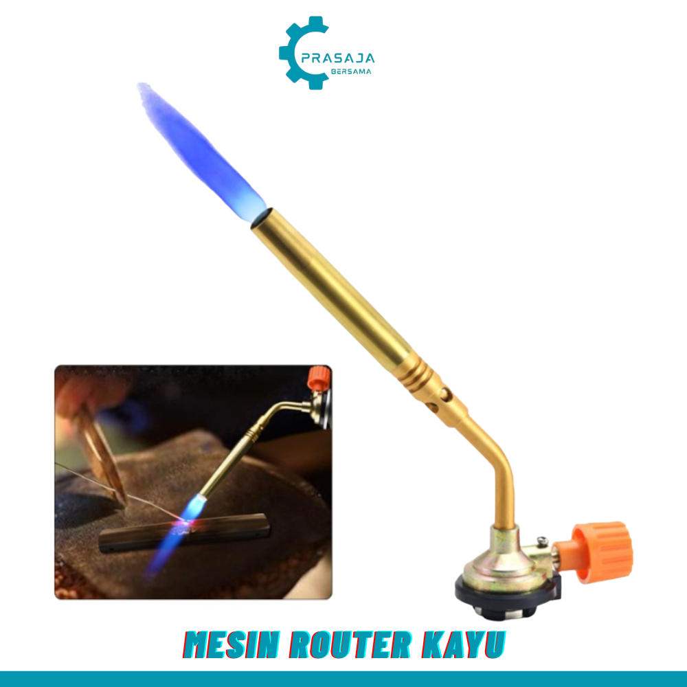 Las Mini Portable Gas Torch Semprotan Api Kepala Flame Gun Alat Las Pemantik Kuningan 190mm