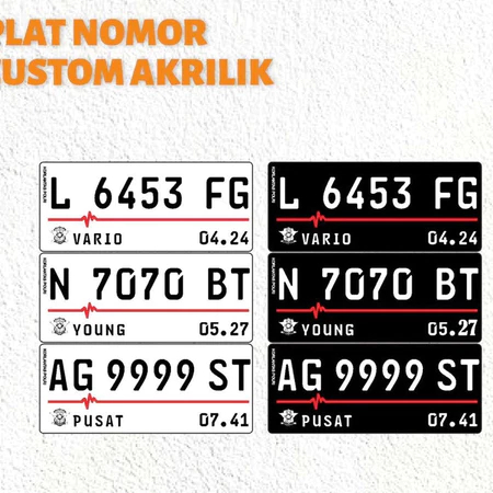 PLAT NOMOR Motor Akrilik Custom SEHARI JADI PLAT MOTOR AKRILIK CUSTOM