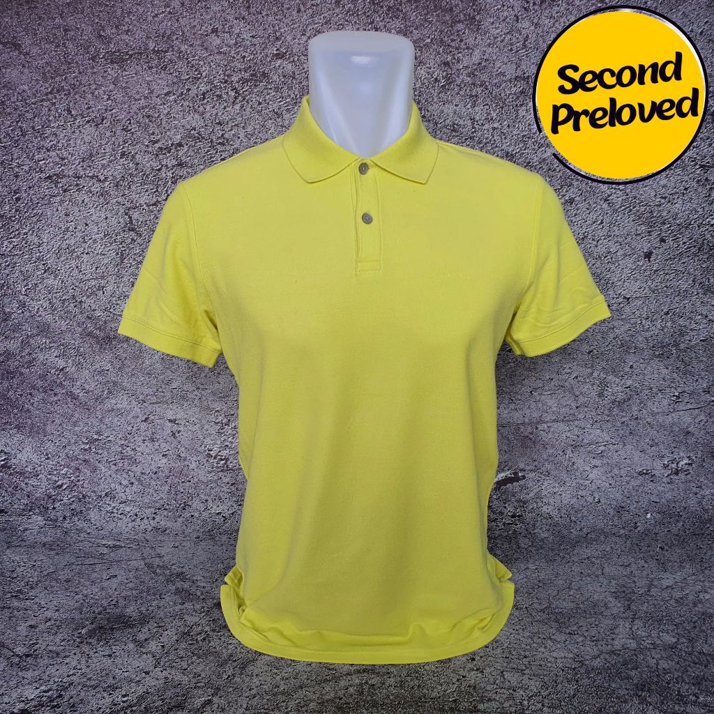 Baju Kaos Polo CALVIN KLEIN CK - Size S / Lebar 48 cm - Original - Second