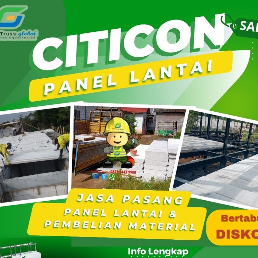 Pasang Panel Lantai Citicon Di Madiun, Ngawi, Magetan ,Ponorogo, Pacitan Dak Hebel instan