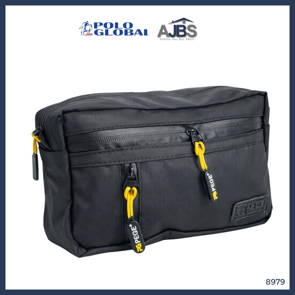 Tas Polo 8979 Mini Sling Bag Pria Simpel - Tas Selempang Pria Waist Bag Pounch Pria Unisex Tas PEGE