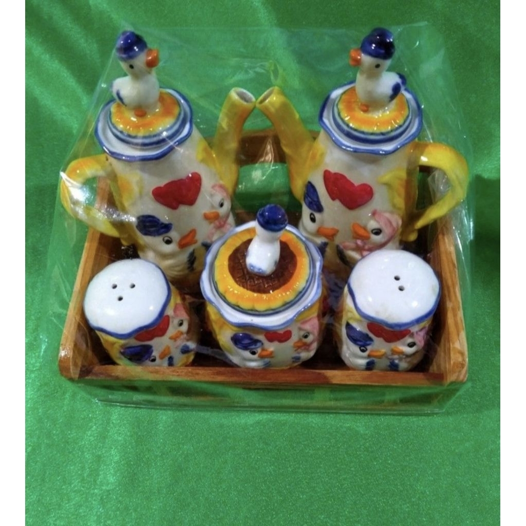 teko 1 set keramik mini bebek