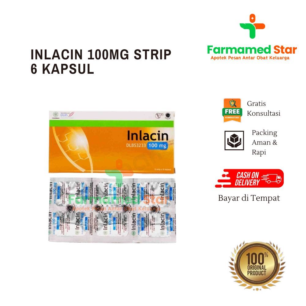INLACIN 100MG STRIP 6 KAPSUL - Obat Herbal Penurun Gula Darah, Bahan Alami, 30 Kapsul