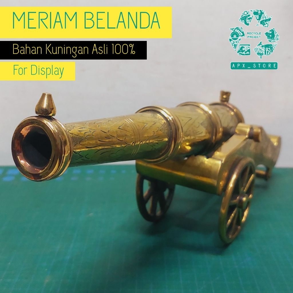 MERIAM KUNINGAN ASLI / MERIAM BELANDA / MERIAM PAJANGAN / MERIAM KUNO.