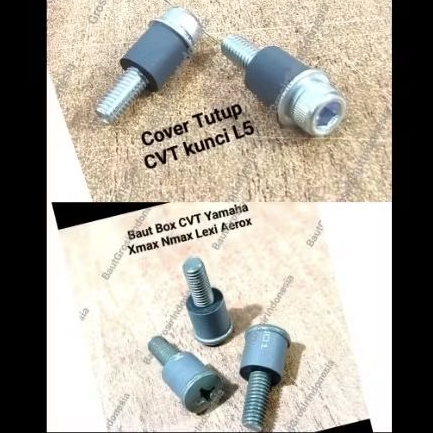(10pcs) Baut Cover Tutup CVT Nmax Aerox Lexy VARIASI kepala kunci L5 / kepala obeng +