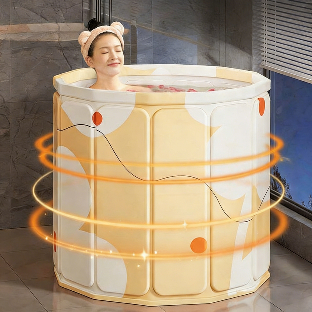 Bak Mandi Lipat Folding Bathtub Portable Bathtub Lipat Bak Mandi Anak dan Dewasa Air Hangat