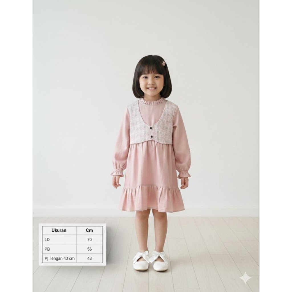 Tweedy dress by yunara | tunik katun | tunik anak rayon | dres anak | baju anak perempuan | baju ana