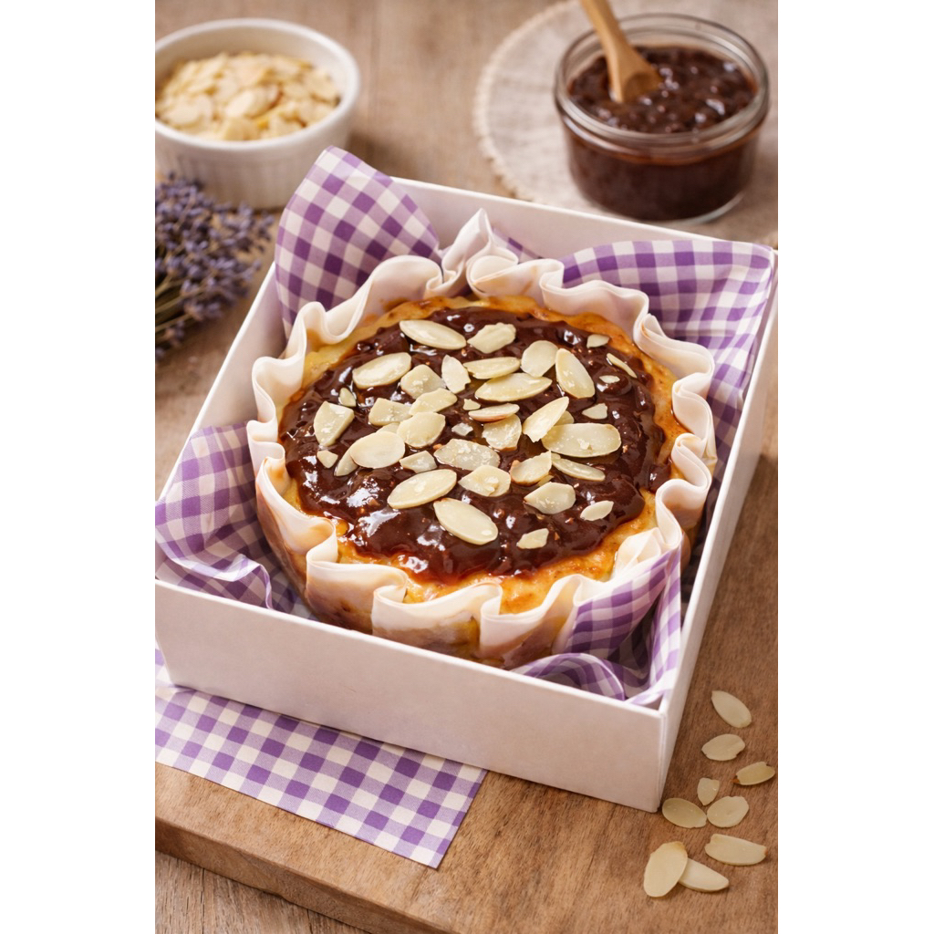 Burnt Cheesecake Choco Almond 10cm