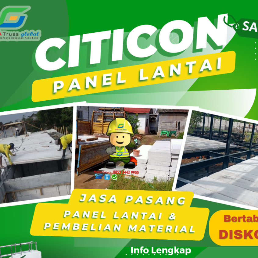 Pasang Panel Lantai Citicon Di Banyumas, Cilacap, Purwokerto- Panel Dak Hebel
